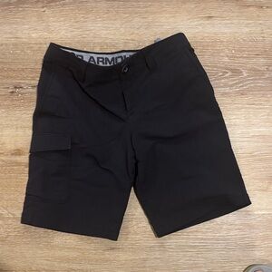 Under Armour Boys Black Cargo Shorts